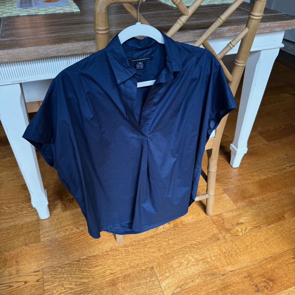 French Connection Blouse- Size XS Navy